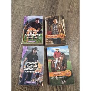 Harlequin Romance Western Cowboy Books Novels Lot of 4 Paperback